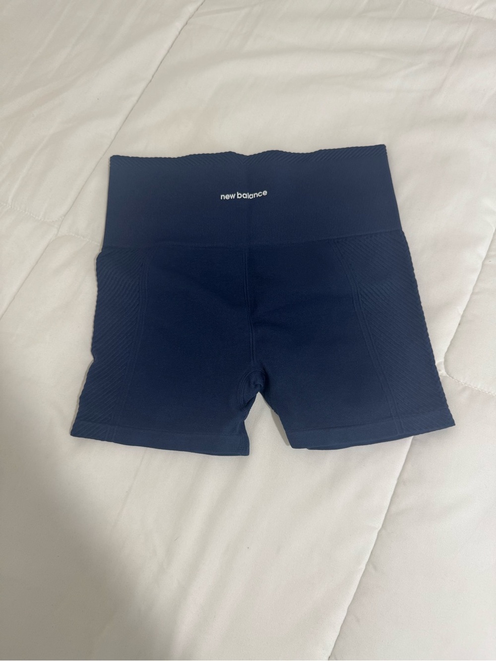 New Balance Navy High-Waist Bike Shorts